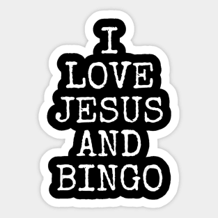 I Love Jesus And Bingo Christian Board Games Gift Sticker